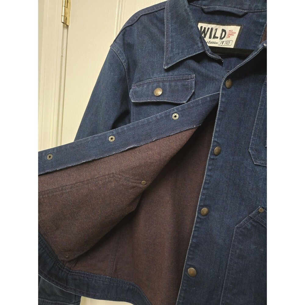 Wild Outdoor Apparel Limited Edition 9/50 Denim Quimby Jacket Men’s Large -- Euc View 3